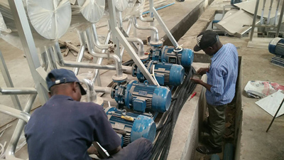 Impianto della linea di produzione dell'amido di manioca