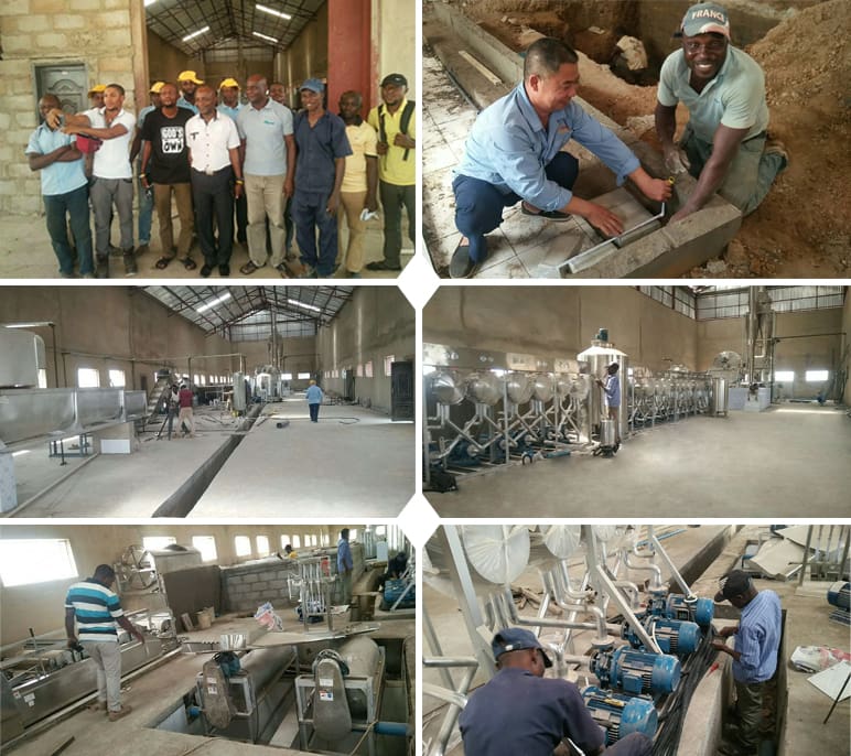 Nigeria 200Tons day Input impianto di lavorazione dell'amido di manioca